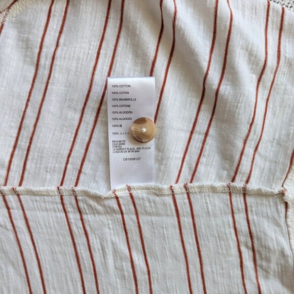 Maeve Anthropologie Alayna Striped Tunic Sleeveless V-neck Asymmetric Top XS - Picture 6 of 7